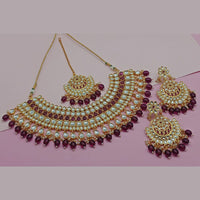 Sai Fashion Gold Plated Kundan Stone Necklace Set