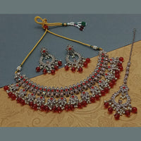 Sai Fashion  Gold Plated Crystal Stone And Beads Necklace Set