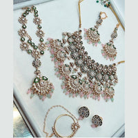 Sai Fashion Gold Plated Kundan Stone And Beads Meenakari Necklace Set