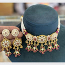 Sai Fashion Gold Plated Kundan And Meenakari Choker Necklace Set