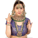 Sai Fashion Gold Plated Kundan Stone And Beads Bridal Set