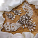 Sai Fashion Gold Plated Pota Stone And Beads Necklace Set