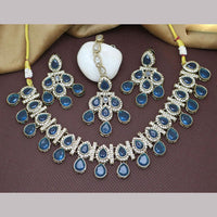 Sai Fashion Gold Plated Crystal Necklace Set