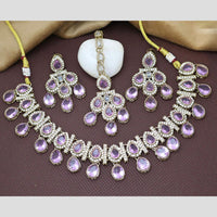 Sai Fashion Gold Plated Crystal Necklace Set