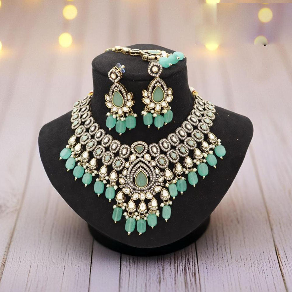 Sai Fashion Pota And KundanTraditional Festival Jewellery Necklace Set