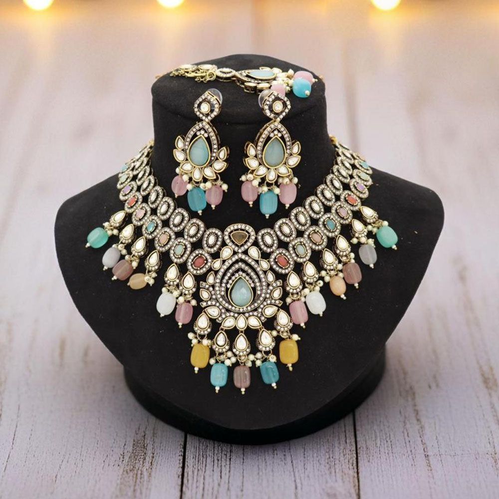 Sai Fashion Pota And KundanTraditional Festival Jewellery Necklace Set