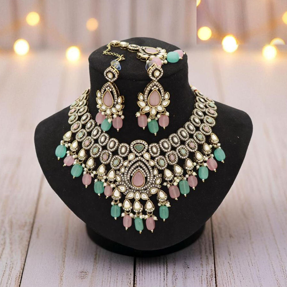 Sai Fashion Pota And KundanTraditional Festival Jewellery Necklace Set