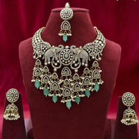 Sai Fashion Antique Look Pota Pearls And Austrian Stone Beaded Necklace Set