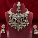 Sai Fashion Antique Look Pota Pearls And Austrian Stone Beaded Necklace Set