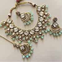 Sai Fashion Designer Kundan Stone And Beads Necklace Set