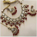 Sai Fashion Designer Kundan Stone And Beads Necklace Set
