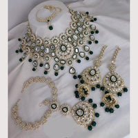 Sai Fashion Designer Kundan And Beads Semi-Bridal Necklace Set