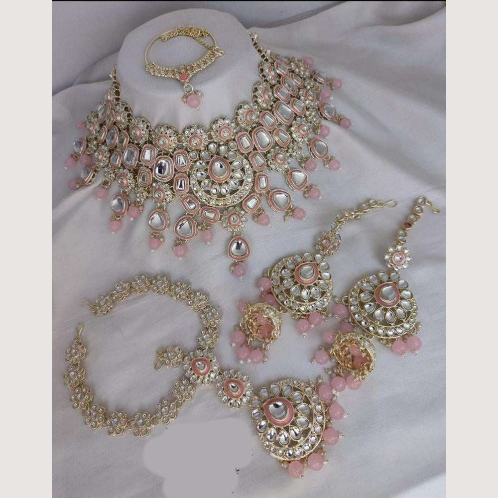 Sai Fashion Designer Kundan And Beads Semi-Bridal Necklace Set