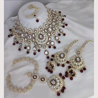 Sai Fashion Designer Kundan And Beads Semi-Bridal Necklace Set