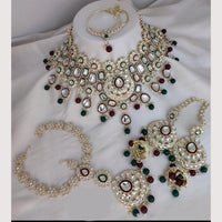 Sai Fashion Designer Kundan And Beads Semi-Bridal Necklace Set