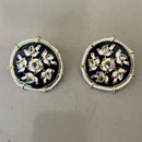Sai Fashion Fashionable Kundan Stone and Meenakari Studs Earrings