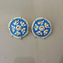 Sai Fashion Fashionable Kundan Stone and Meenakari Studs Earrings