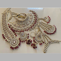 Sai Fashion Designer Kundan Stone And Beads Bridal Set