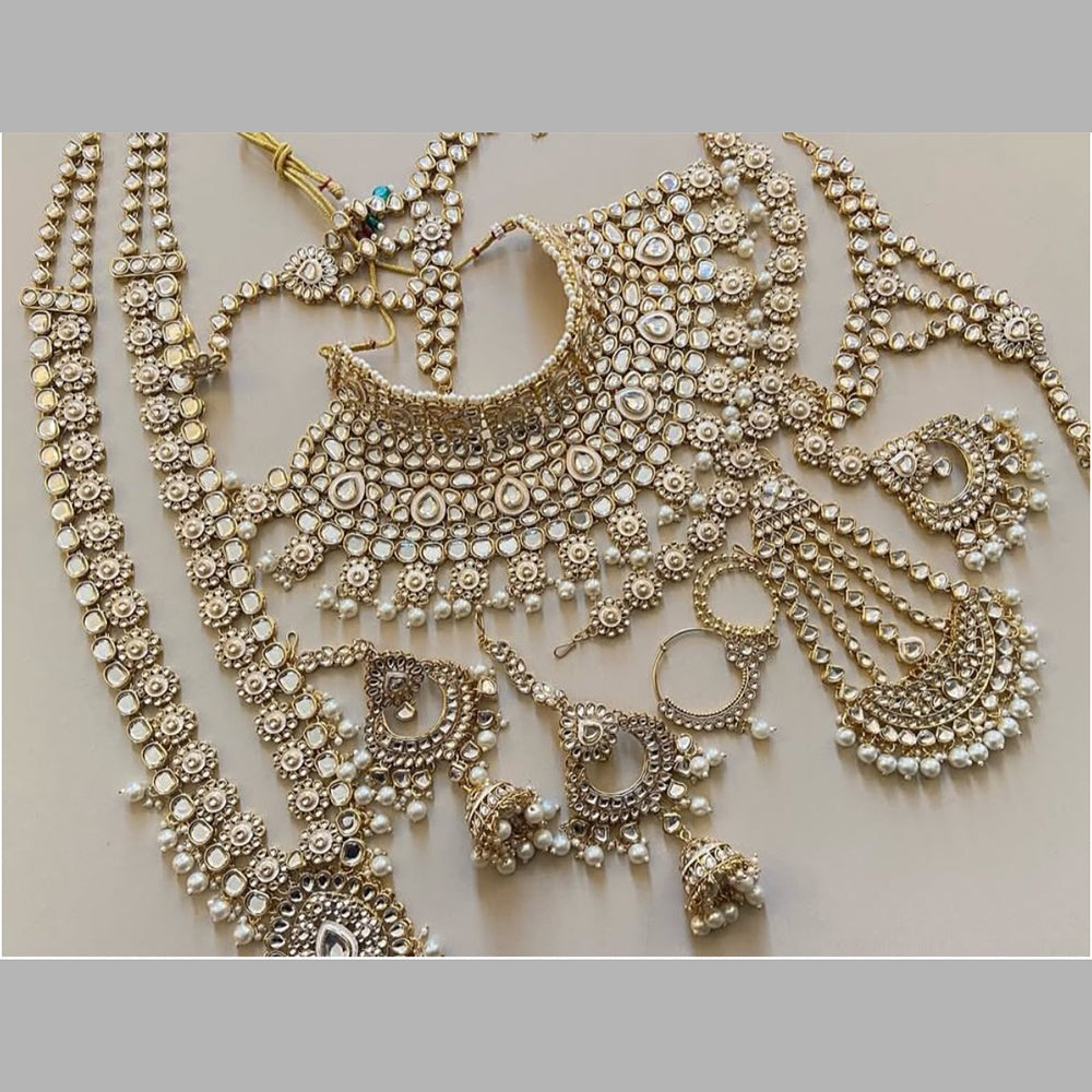 Sai Fashion Designer Kundan Stone And Beads Bridal Set
