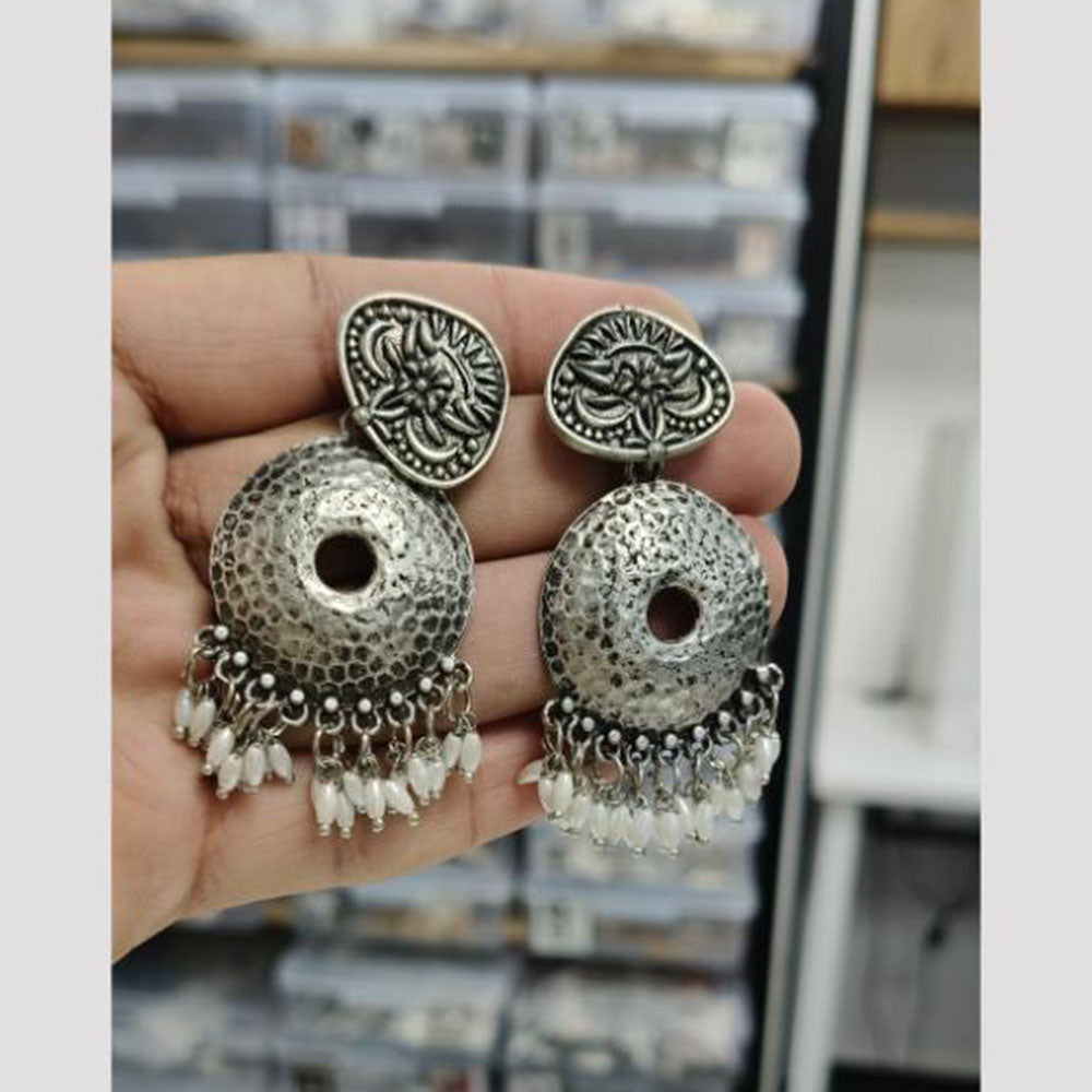 Wearhouse Fashion Antique Oxidised Pearl Dangler Earrings A Stylish Twist On Ethnic Classics