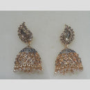 Infinity Jewels Gold Plated Crystal Stone And Meenakari Jhumki Earrings