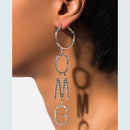 Shagna Silver Plated Austrian Stone Dangler Earrings