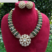 Shagna Gold Plated American Diamonds Necklace Set