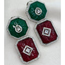 Shagna Designer American Diamond Hanging Earrings