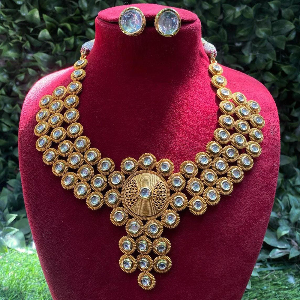 Shagna Designer Kundan Stone Traditional Necklace Set