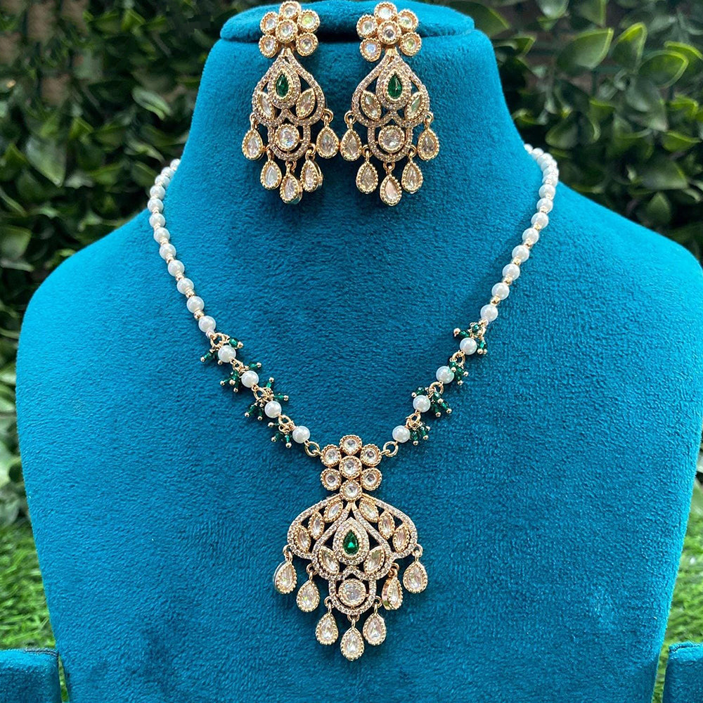 Shagna Heritage Polki Kundan Stone And Pearl Necklace Set