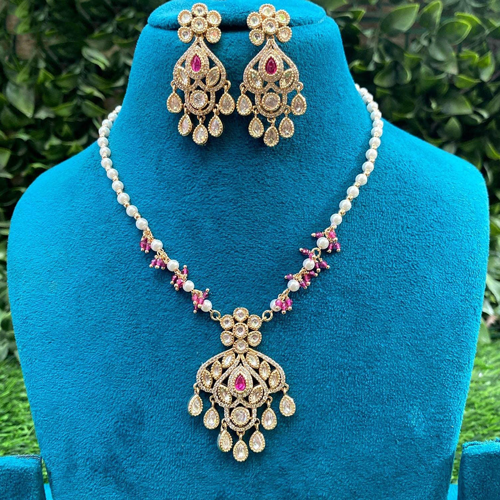 Shagna Heritage Polki Kundan Stone And Pearl Necklace Set