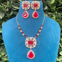 Shagna Heritage Polki Kundan Stone And Pearl Necklace Set