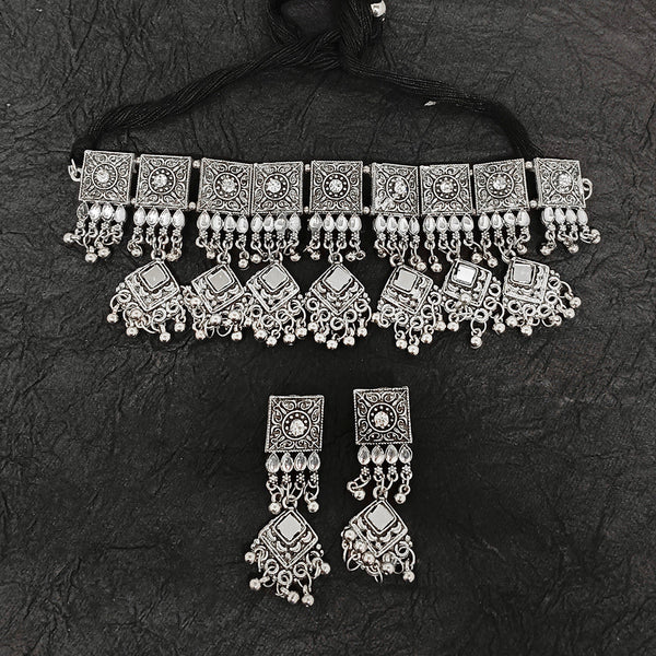 Darshana Jewels Oxidised Plated Necklace Set