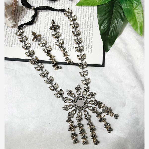 Darshana Jewels Oxidised Plated Long Necklace Set