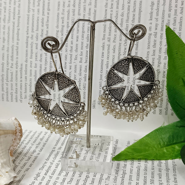 Bhavi Jewels Oxidised Plated Dangler Earrings