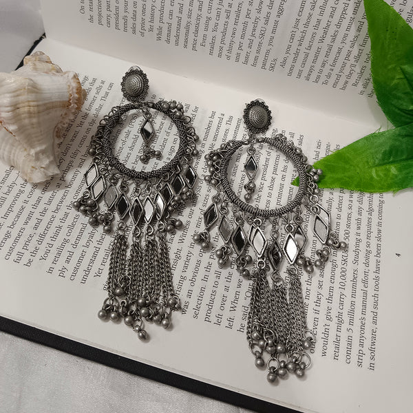 Bhavi Jewels Oxidised Plated Dangler Earrings