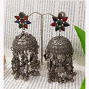 Bhavi Jewels Oxidised Plated Jhumki Earrings