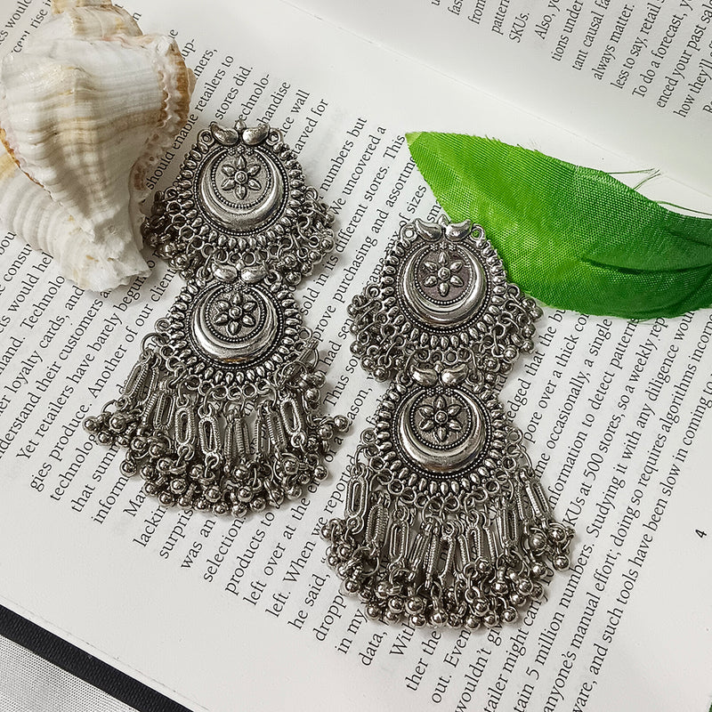 Bhavi Jewels Oxidised Plated Dangler Earrings