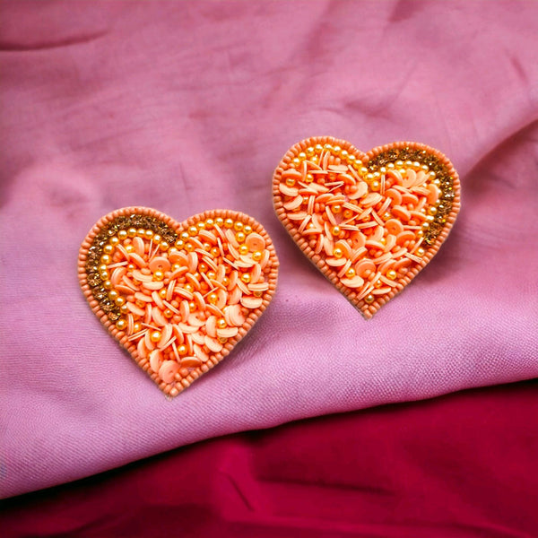 Blythediva Heart Shape Stud Earrings