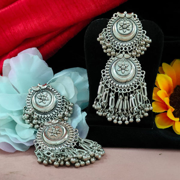 Blythediva Oxidised Plated Ghungroo Dangler Earrings