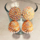 H K Fashion Rose Gold Plated Jhumki Earrings