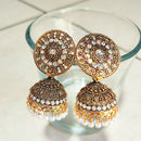 H K Fashion Gold Plated Jhumki Earrings