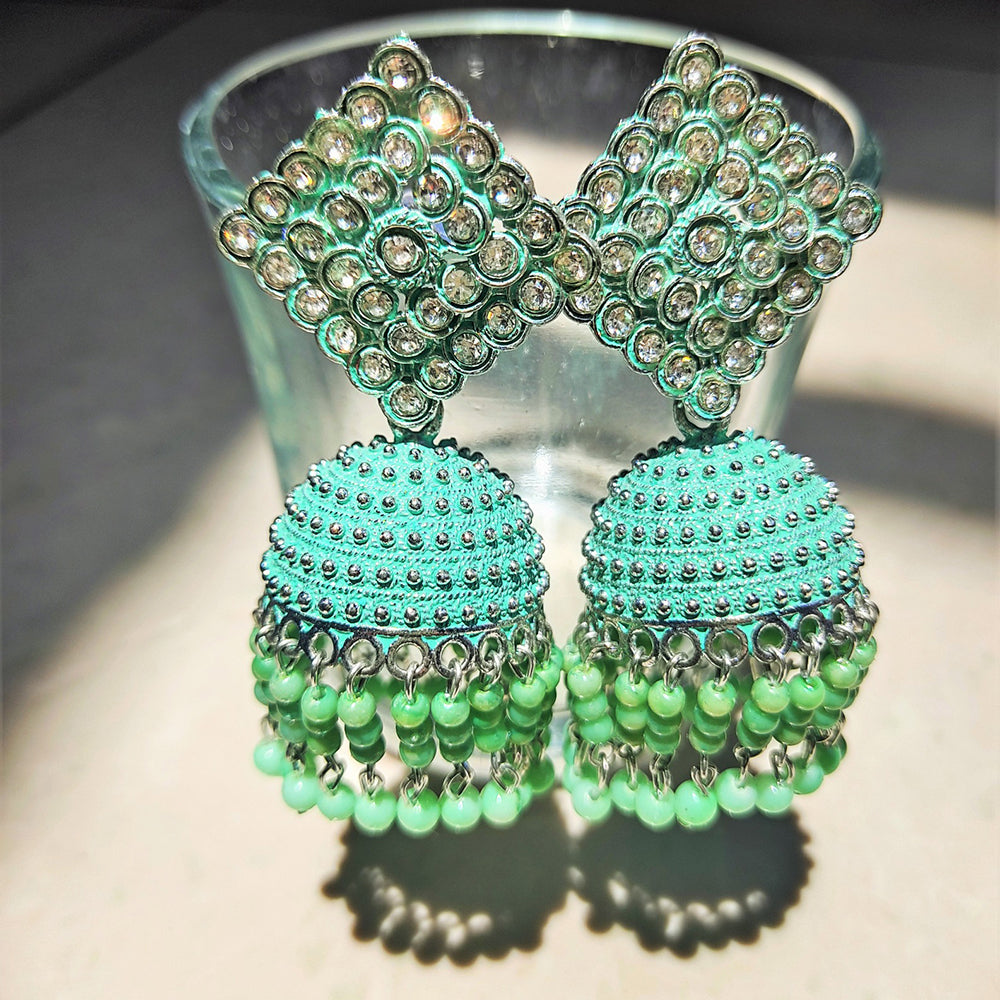 H K Fashion Gold Plated Jhumki Earrings