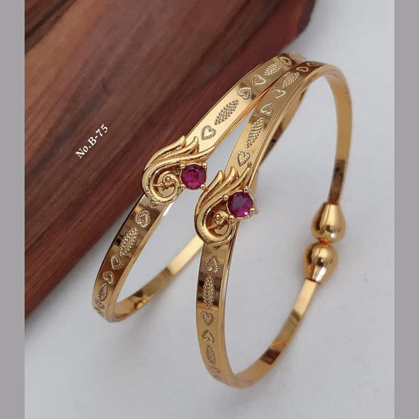 H K Fashion Gold Plated Openable Bangles Set