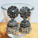 H K Fashion Silver Plated Jhumki Earrings