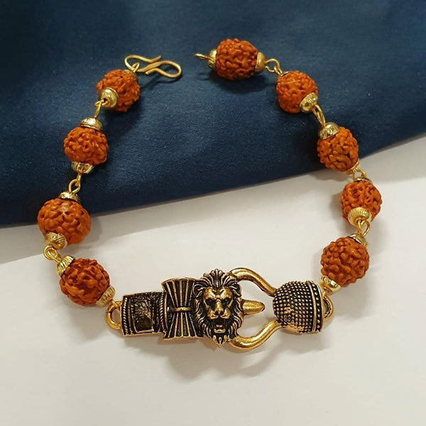 H K Fashion Gold Plated (Assorted Design) Spiritual Rakhi Bracelets