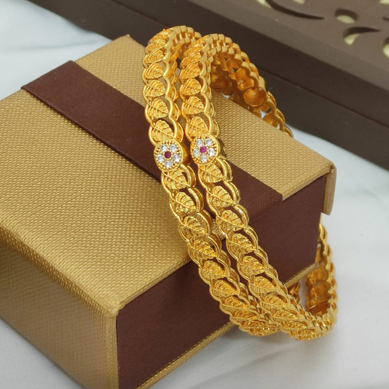 H K Fashion Gold Plated Bangles Set