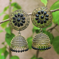 H K Fashion Gold Plated Jhumki Earrings
