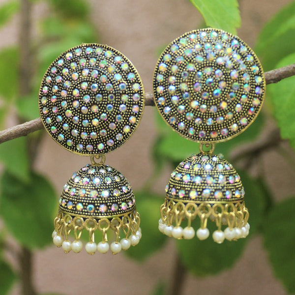 H K Fashion Gold Plated Jhumki Earrings