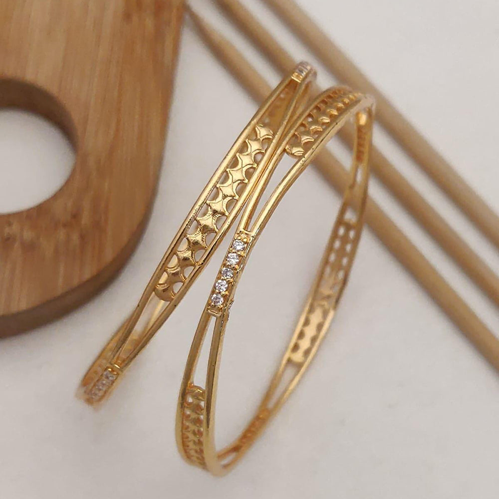 H K Fashion Gold Plated Bangle Set